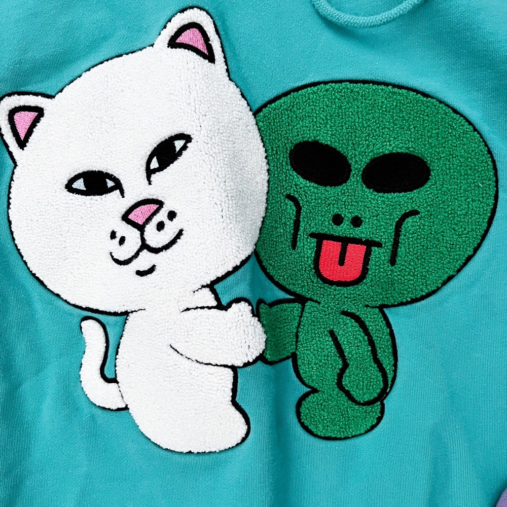 Ripndip Buddy System Color Block Hoodie Cat & Ali… - image 7